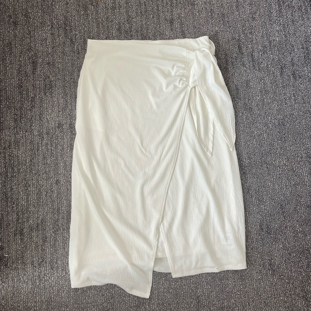 White wrap-around skirt